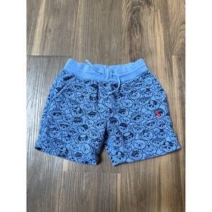 Polo Ralph Lauren Blue Polo Bear Knit Shorts Toddler Boy 4T Preppy AOP
